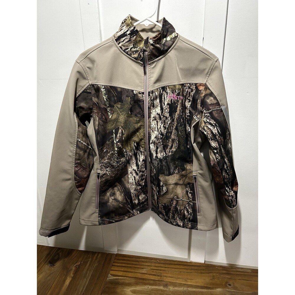 Habit Mossy Oak Break Up Women’s Camo Pink Soft Shell Jacket Fleece Lined Medium